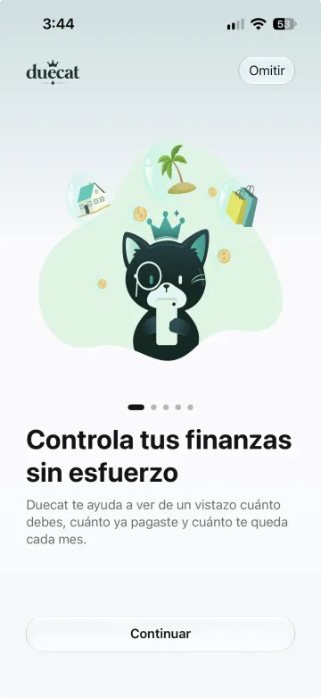 Onboarding: controla tus finanzas sin esfuerzo